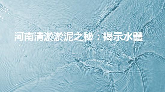 河南清淤淤泥之秘：揭示水體底層的隱藏真相！